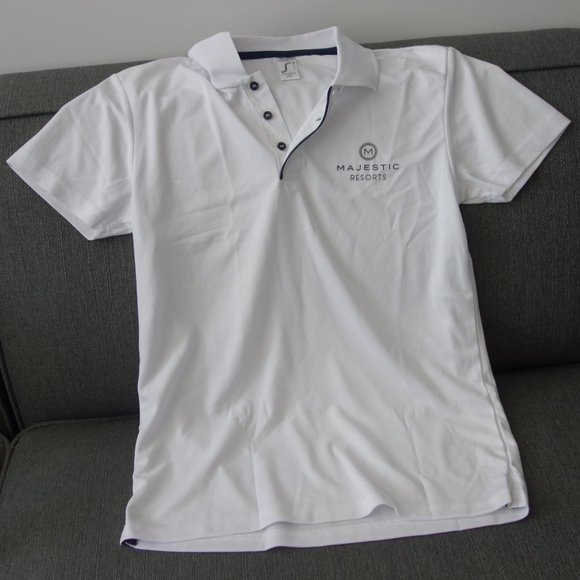 Majestic Resorts Performer Men 01180 SOL'S White Polo Size M - Picture 1 of 8